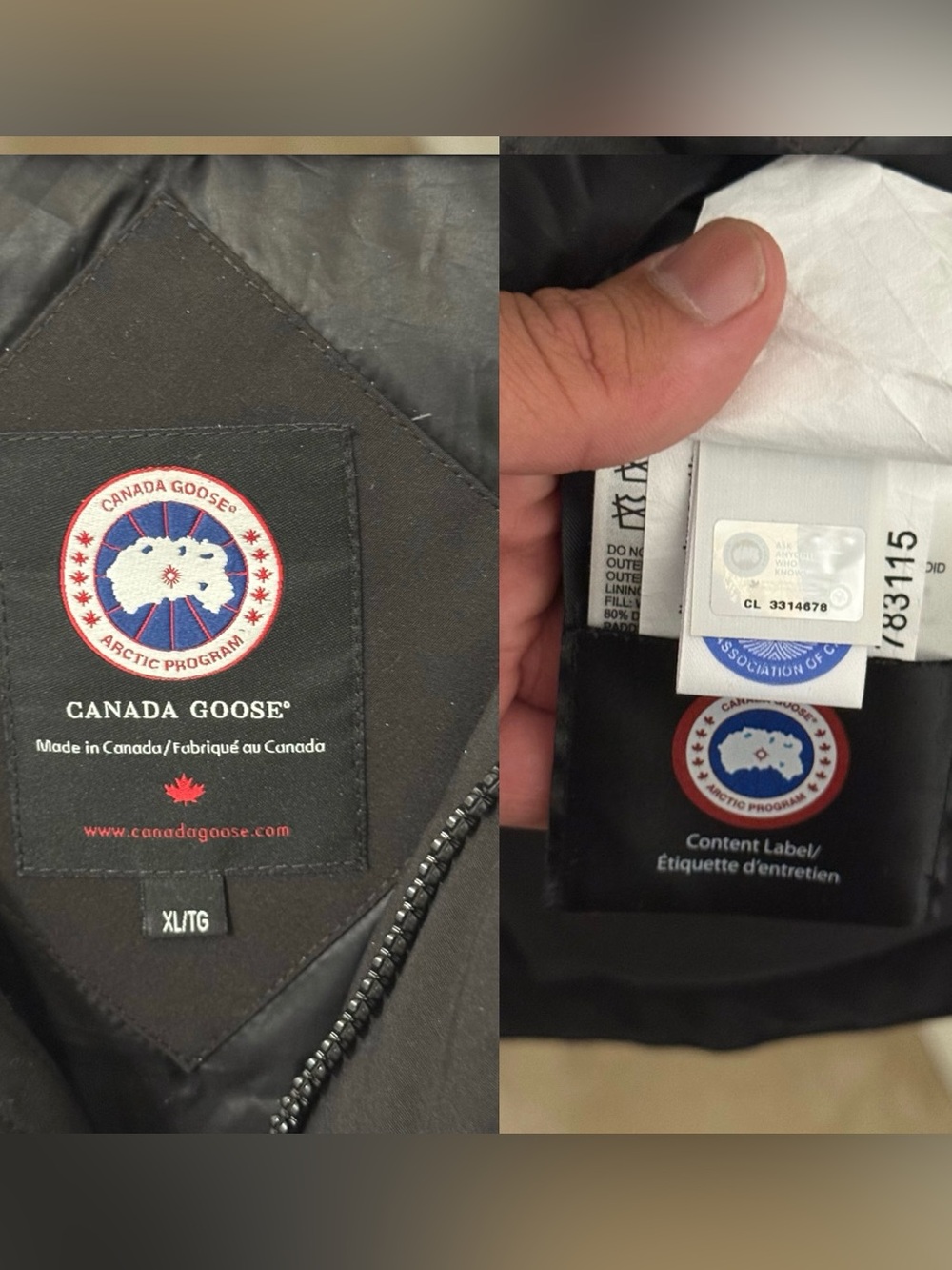 Canada Goose Black Men's Quilted Diamond Puffer Jacket - Picture 7 of 8